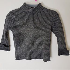 Zara Girls Size 6 Neck Gray Comfy Sweater